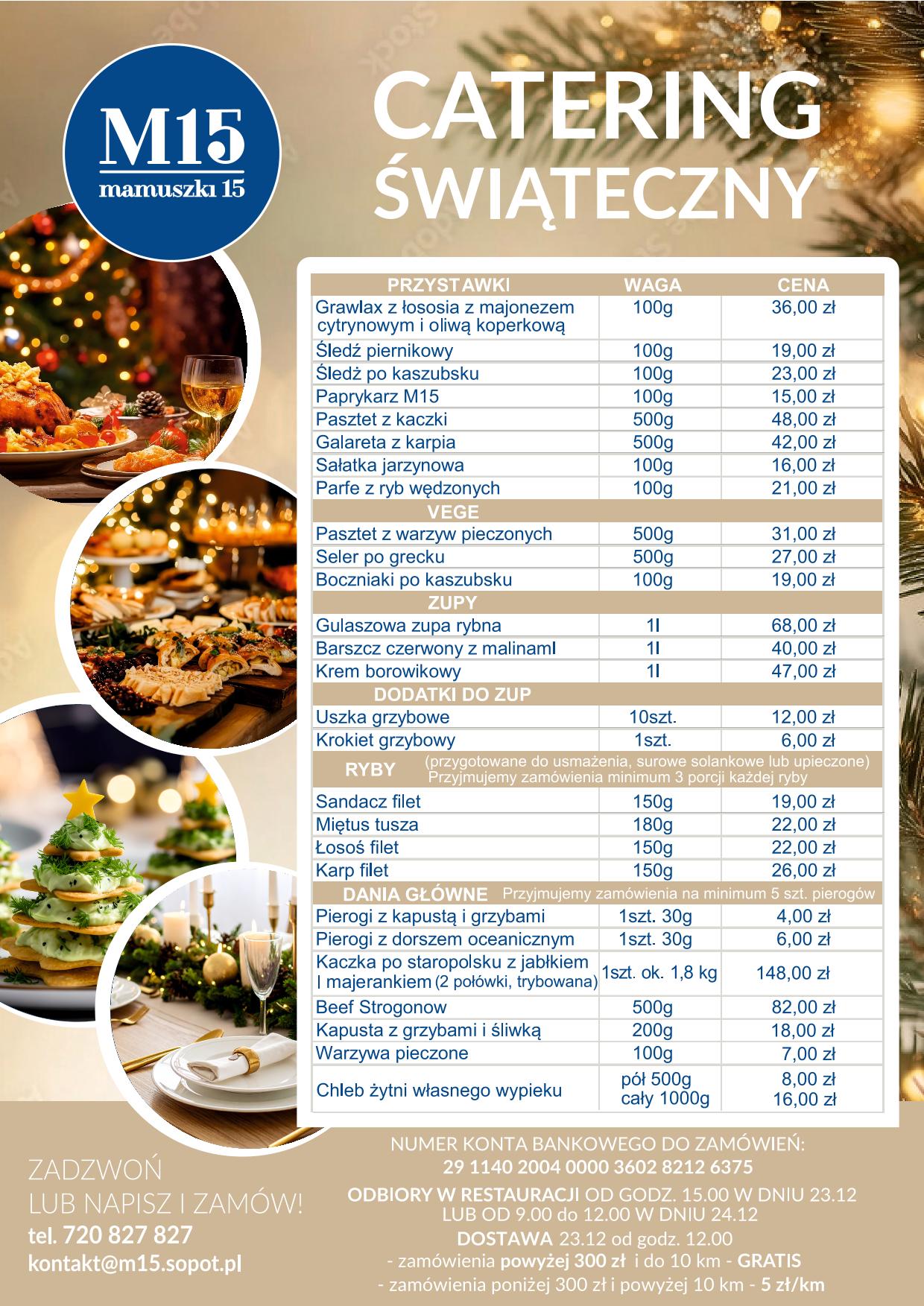 Catering Świąteczny 2025 – oferta